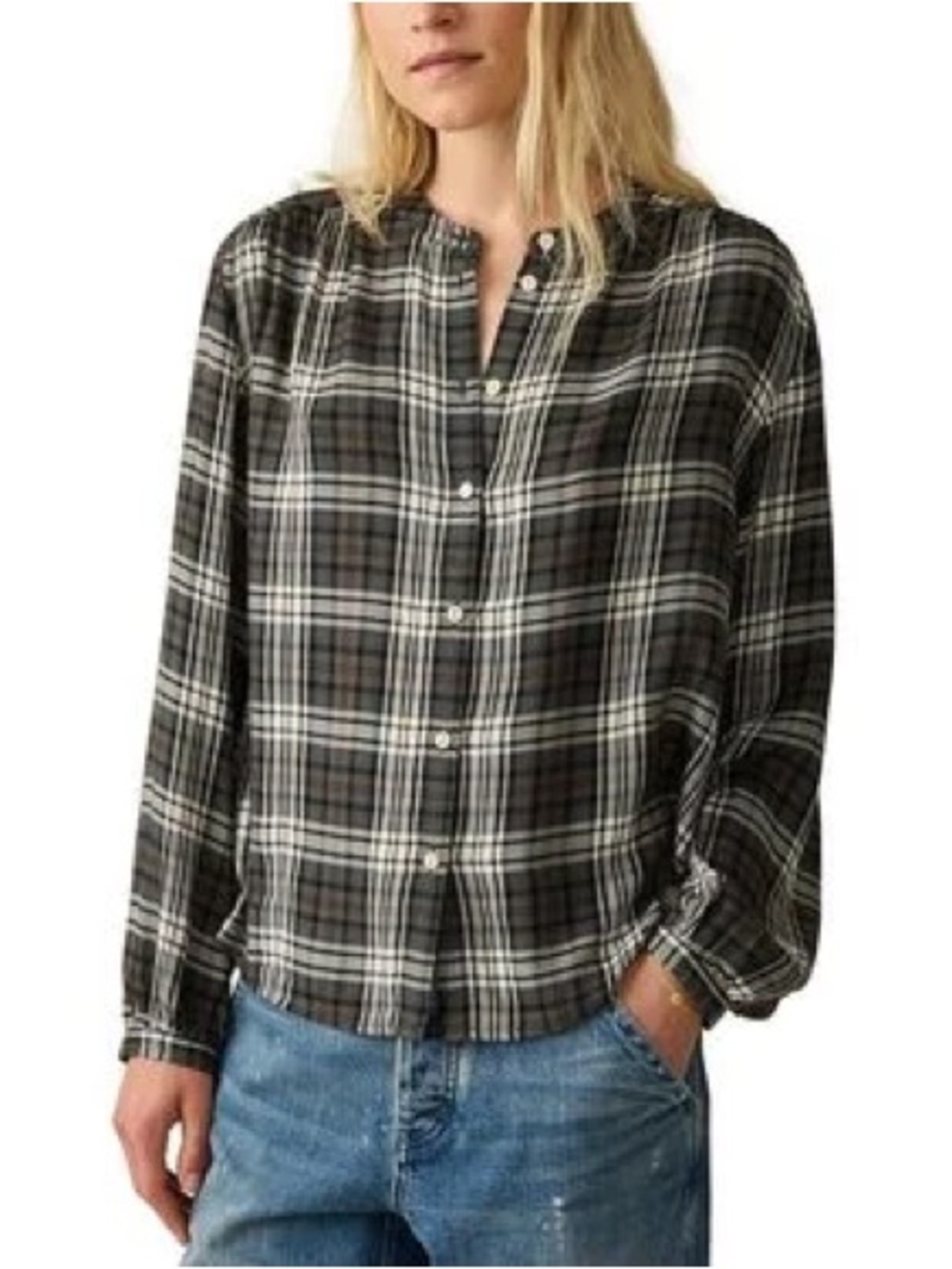 Faherty Drift Timberwood Plaid Button Down